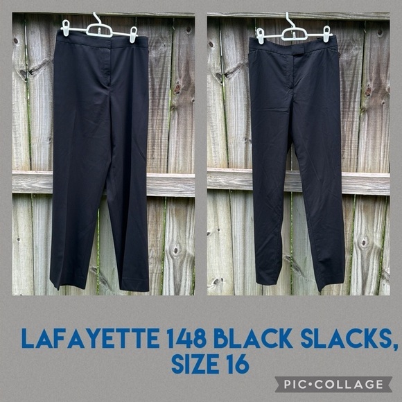 Lafayette 148 black slacks bundle, size 16 - Picture 1 of 13